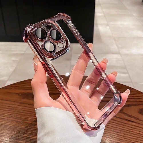 适用iphone17promax手机壳新款气囊防摔苹果17pro带镜头膜16加厚15pm透明高级14Pro全包13女air男保护套四角