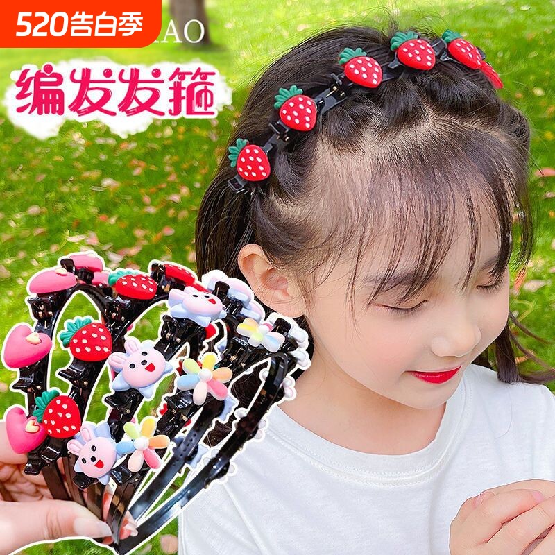 儿童发饰编发神器发箍网红女童夹子公主宝宝压发头箍碎发发卡头饰