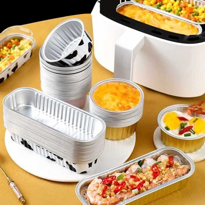 锡纸碗空气炸锅专用纸家用锡纸盒烧烤箱虾扯蛋烘焙重复使用长方形