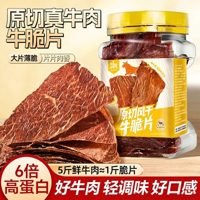 内蒙古薄脆风干牛脆片小零食牛脆脆牧场休闲手撕牛肉干边角料健康