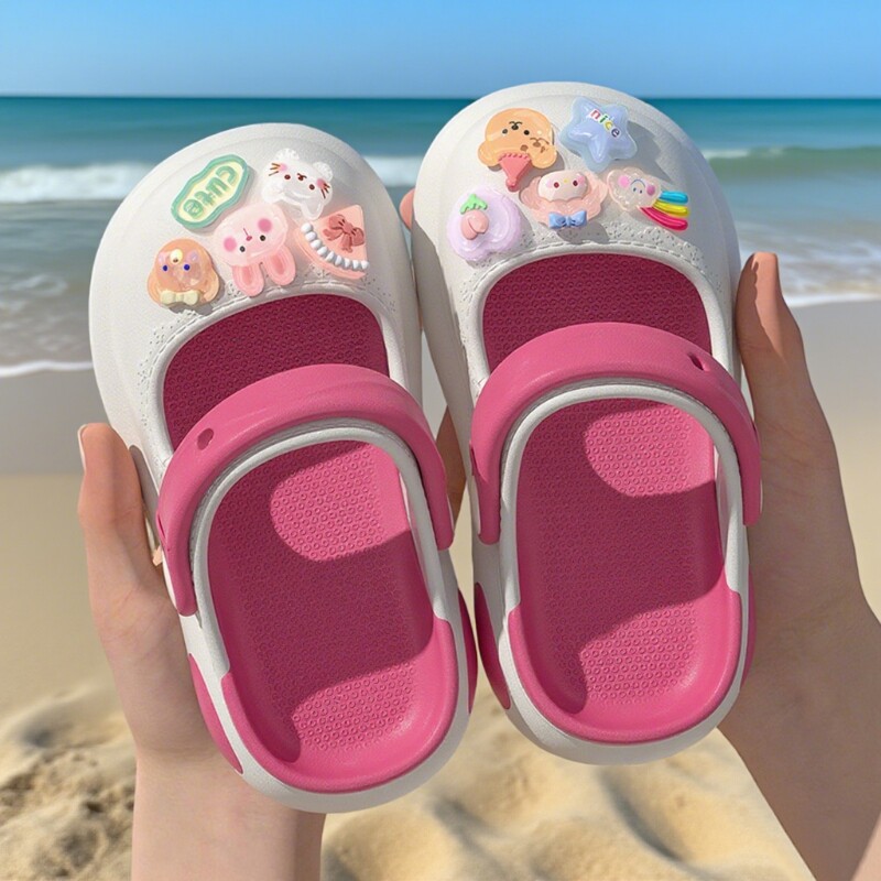 女童洞洞鞋夏季儿童凉拖鞋女孩外穿防滑中大童沙滩玛丽珍凉鞋新款
