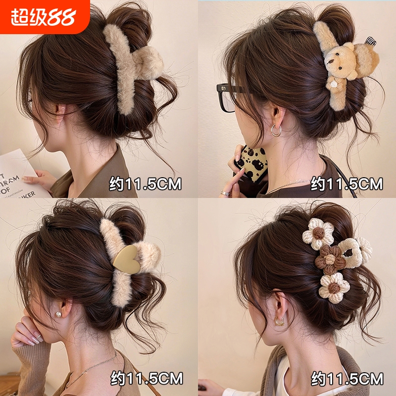 毛绒鲨鱼夹女新款|超1000次加购