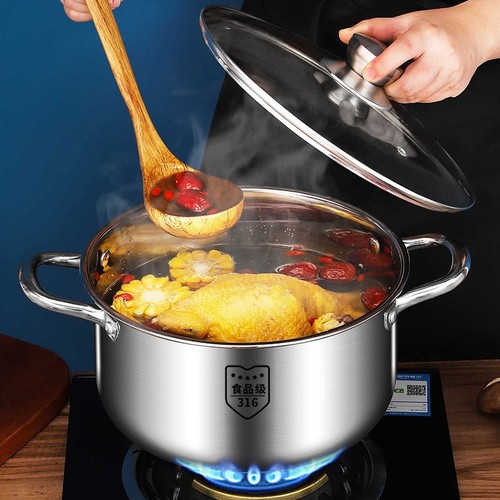 汤锅316不锈钢加厚家用煮锅蒸锅煮粥锅奶锅