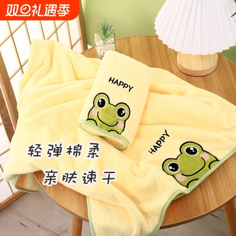 不掉毛浴巾家用全棉吸水速干裹巾男女成人儿童大毛巾2024新款