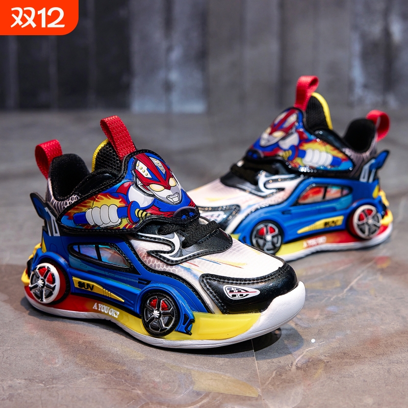 SU7跑车款儿童运动鞋发光