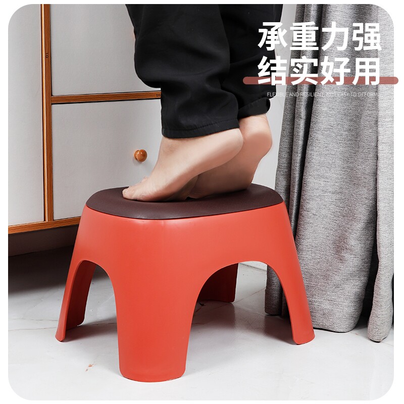 家用加厚塑料凳子时尚茶几凳儿童矮凳子成人小板凳圆凳换鞋凳椅子