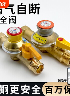 纯铜天然气自闭阀漏气阀门防漏气防漏气保护燃气自闭阀螺纹接口