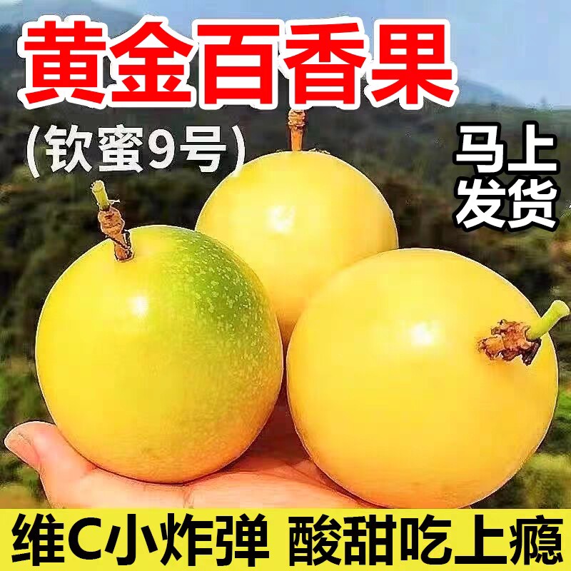 【顺丰京东】黄金百香果纯甜钦蜜9号大果新鲜水果礼盒海南鸡蛋果
