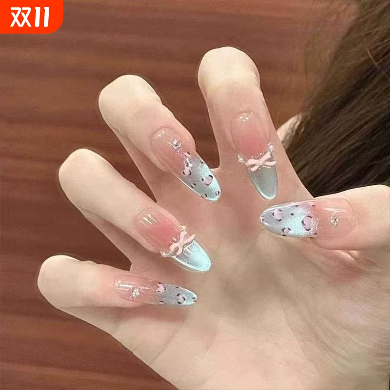 夏日海盐奶蓝美甲|181人收藏
