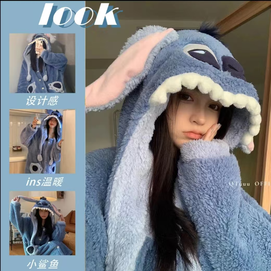 珊瑚绒加厚睡衣套装|千人加购