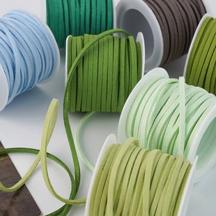 韩国鹿皮绒绳编织绳挂绳挂件绳蛋糕装饰手工中秋圣诞节细绑带花束