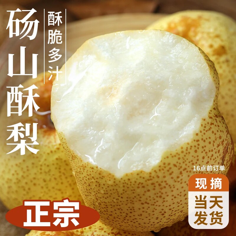正宗砀山青梨新鲜水果皇冠梨9斤当季青皮蜜梨整箱包邮现摘果子