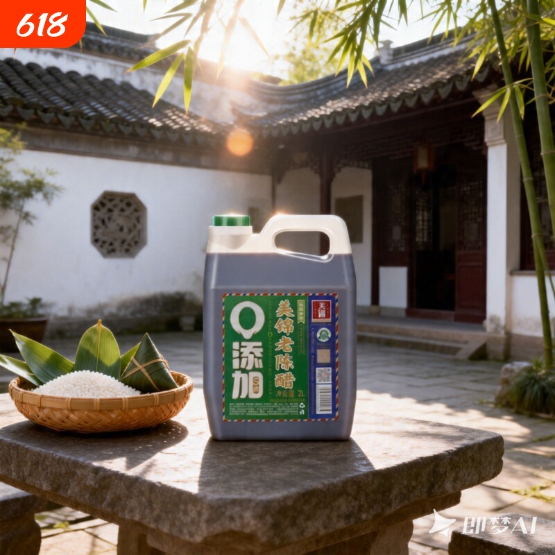 山西美锦老陈醋5/6度家用食用桶醋酿造饺子醋2L2升装零添加桶装