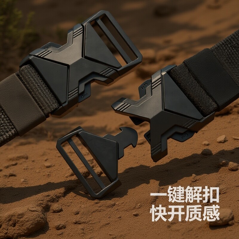 青年战术腰带帆布皮带男合金扣运动插扣户外工装男休闲军训裤腰带