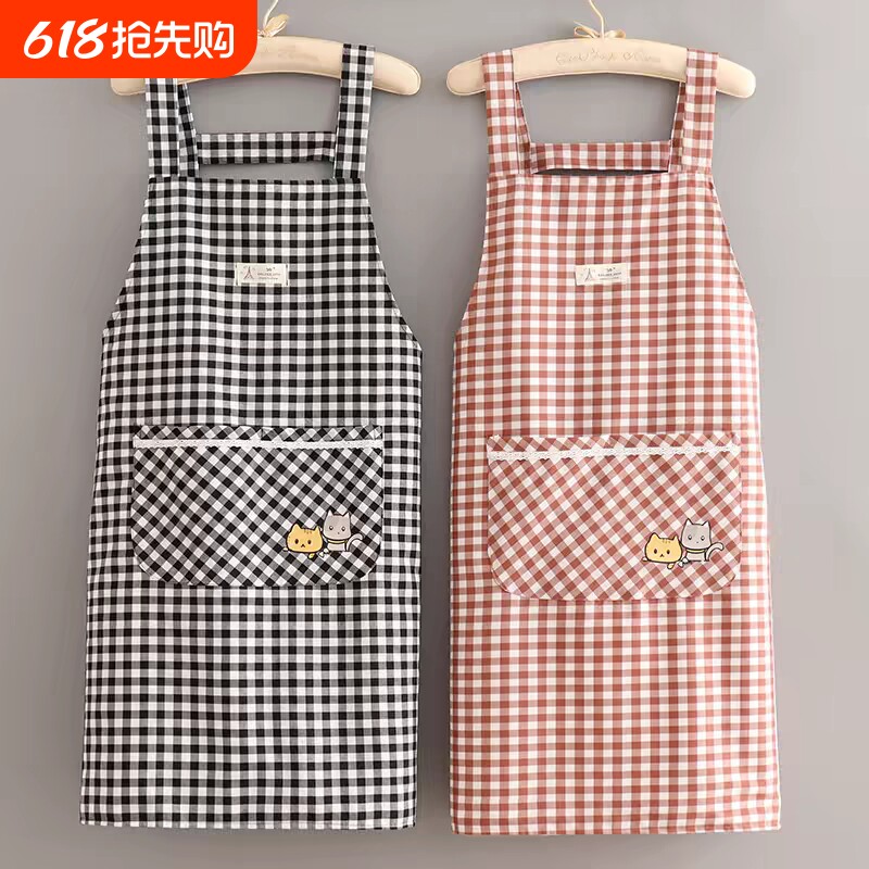围裙上班专用厨房家用做饭女围腰防水餐饮工作服2026新款网红罩衣