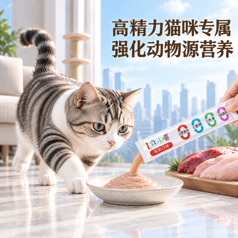猫咪零食补水营养主食罐高适口成幼猫粮湿条深海鱼油