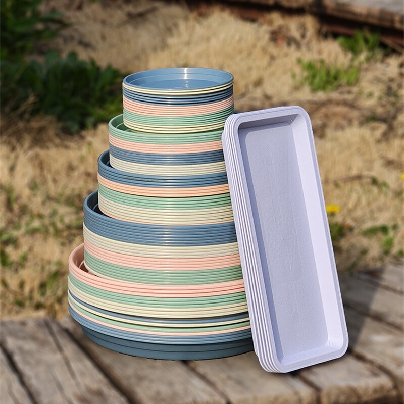 接水盘长方形花盆托盘底托塑料加厚家用种菜养花多肉垫底盘阳台