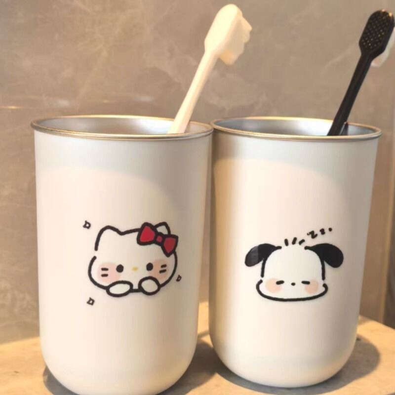 萌萌可爱卡通洗漱简约高颜值情侣刷牙漱口漱口杯家用杯子ins漱口