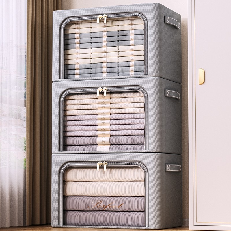 衣服收纳箱家用布艺整理盒衣柜装衣物折叠筐袋牛津布储物箱子防潮