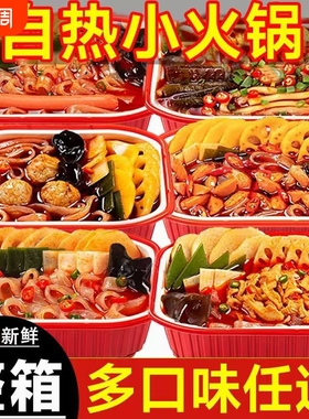 6盒1重庆自热小火锅懒人自煮自助酸辣粉食品学生整箱宽粉麻辣套餐