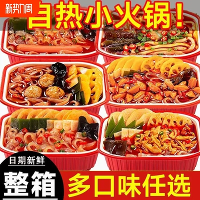 6盒1重庆自热小火锅懒人自煮自助酸辣粉食品学生整箱宽粉麻辣套餐