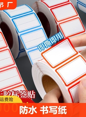 标签贴纸自粘便利贴初中生专用记事贴标记全粘式办公用学生用粘性强分类便利签索引贴可书写标签指示贴便签纸
