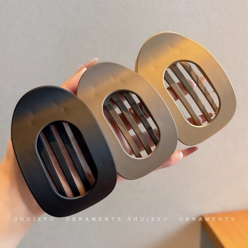 高端简约磨砂高级感大号鸭嘴夹发夹后脑勺抓夹头饰鲨鱼夹2025新款