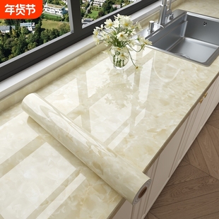 厨房防油贴纸专用大理石台面翻新墙贴防水防火耐高温加厚灶台贴纸