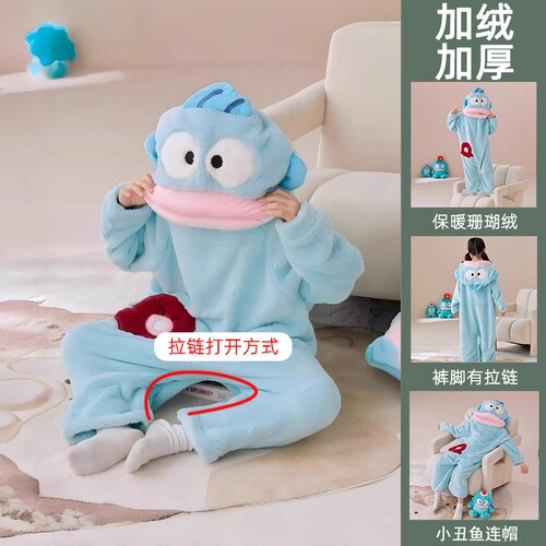 珊瑚绒加厚冬季长袖睡衣套装