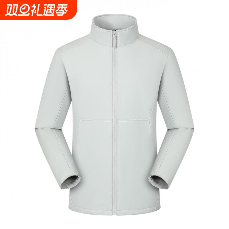 高山时尚立领冲锋衣冬季工作服加绒加厚防水防风户外工装制服外套