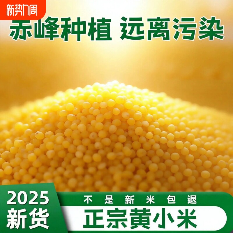 2025东北农家小米黄小米正宗新米黄米五谷杂粮食小米粥米油多粗粮