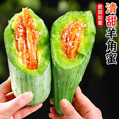 羊角蜜甜瓜5斤！清甜多汁