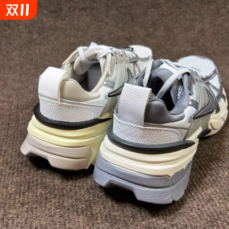 V2K Run男鞋白银老爹鞋厚底复古运动女鞋跑步鞋FD0736