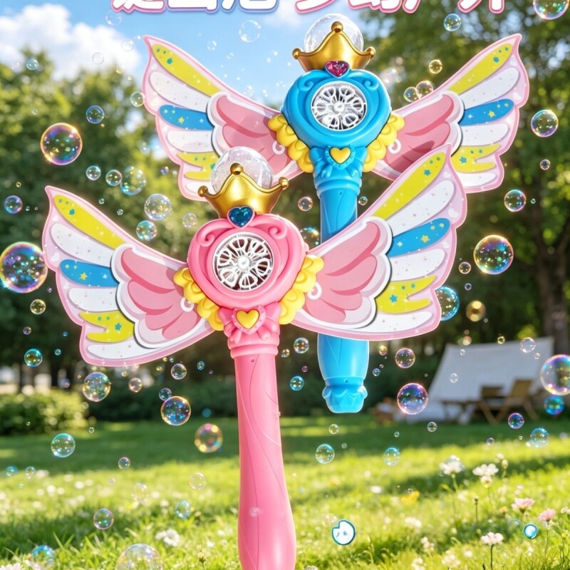 全自动仙女魔法天使泡泡棒户外										