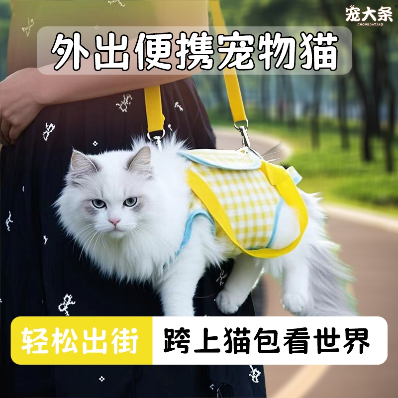 猫咪外出便携胸背包带宠物背包猫包背携宠神器透气斜挎包出行遛猫