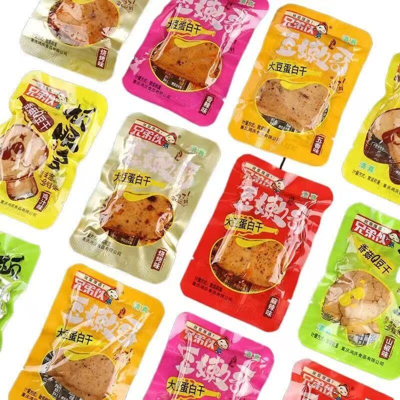 大豆干兄弟伙麻辣即食独立包装休闲食品蛋白豆腐干清真五香香菇