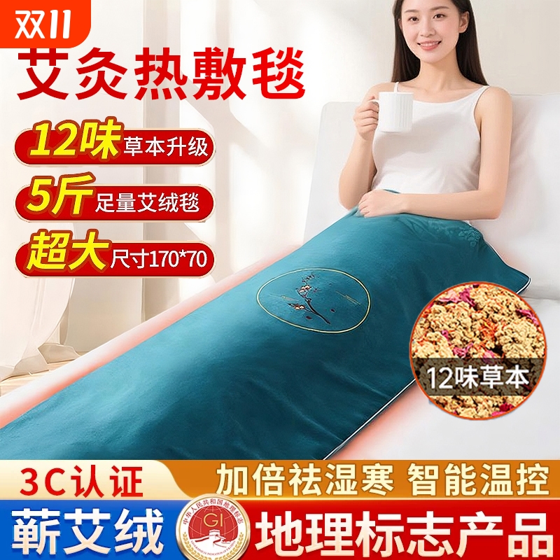 艾灸热敷毯子电加热艾绒床垫艾草电热全身通用家用理疗包养生发热