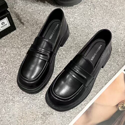 意尔康心选2026新款春款乐福鞋软底百搭小皮鞋一脚蹬平底单鞋软底
