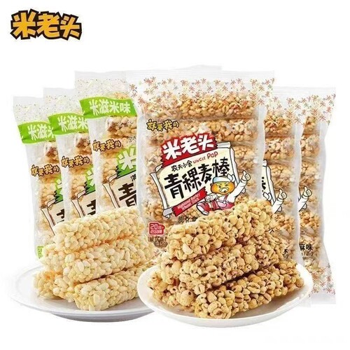 米老头米棒青稞麦棒青稞米棒休闲零食老式爆米花小零嘴105g