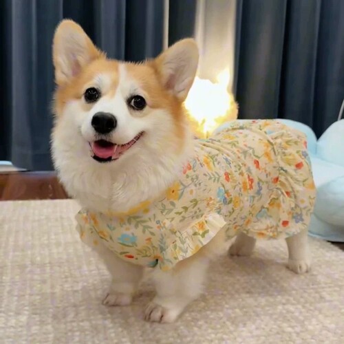 夏天小狗放掉毛衣服！