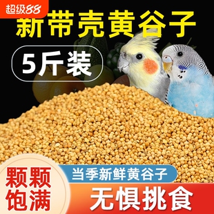 鸟粮新黄谷子鹦鹉专用饲料食粮带壳小米虎皮玄凤牡丹玉鸟珍珠鸟食