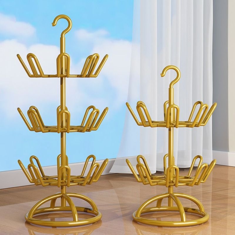 晾鞋架阳台多功能落地家用旋转袜子晒鞋神器凉鞋架鞋子晾晒利用