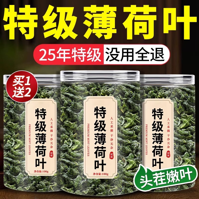 薄荷叶干新鲜食用凉茶清热降火解火毒的茶包下火中药材排毒养肝yy