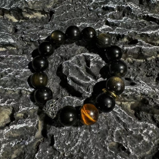 优质金曜石手链男虎眼石转运珠招财纳福多宝手串质感饰品