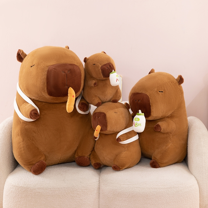 爱喝奶水豚玩偶毛绒玩具