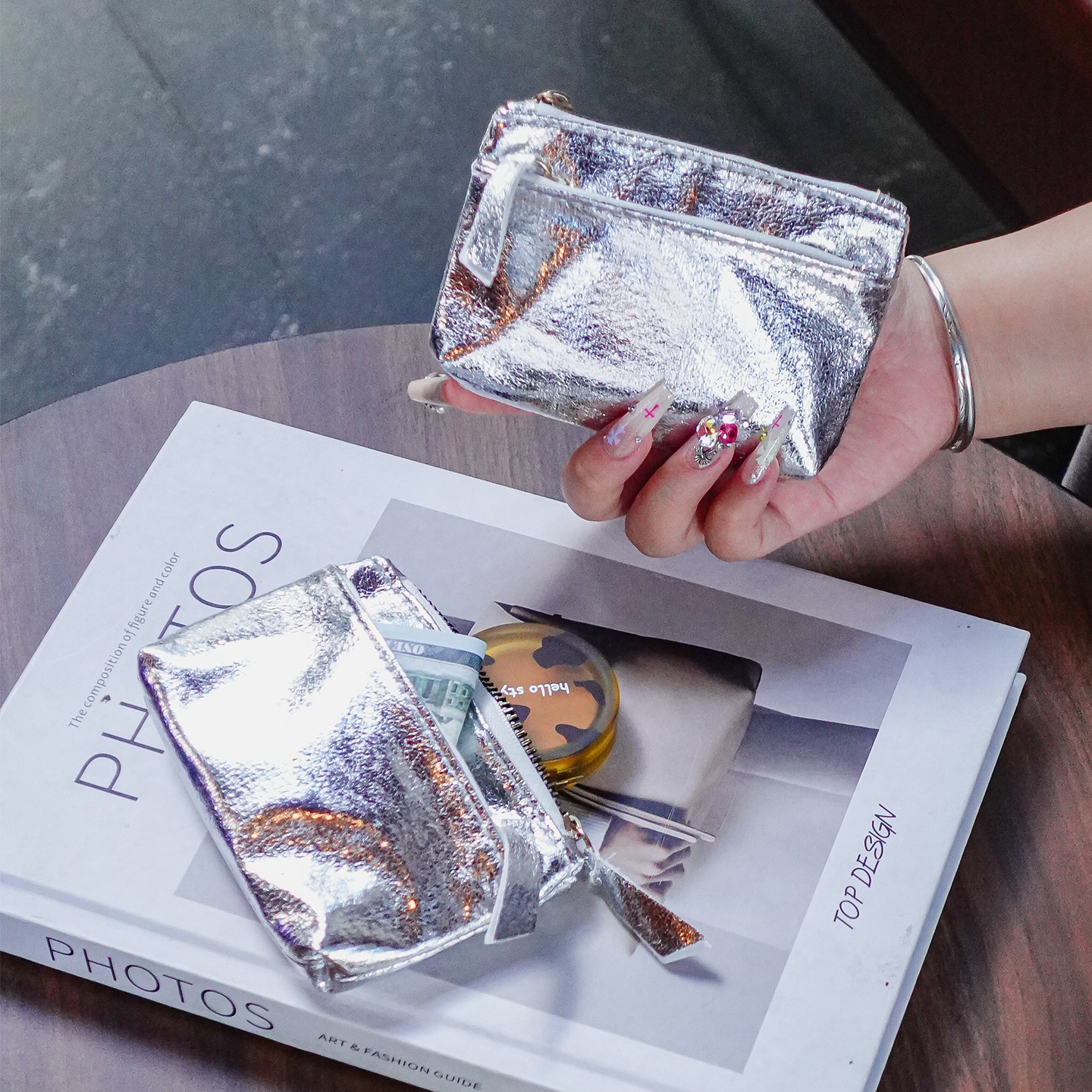 新款拉链钱包女高档精致小巧手拿包多功能收纳硬币钥匙卡包零钱包