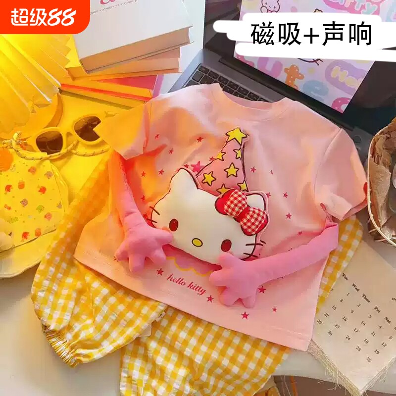 立体发光可爱纯棉短袖T恤图片