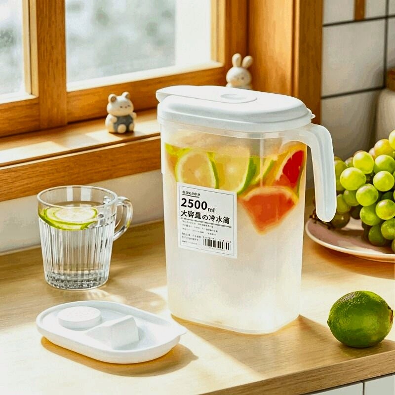 日式冰箱冷水壶家用大容量塑料杯泡茶壶耐高温储水夏季饮料凉水桶