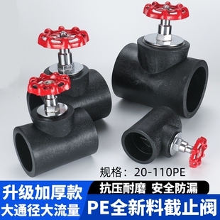 截止阀20/25/32/40/50/63pe升降式芯阀门水管止水开关配件防漏
