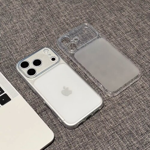 适用苹果17promax手机壳新款iphone16pro简约高级感15超薄磨砂17pro男女大视窗pm简约防摔13保护套ip14透明壳